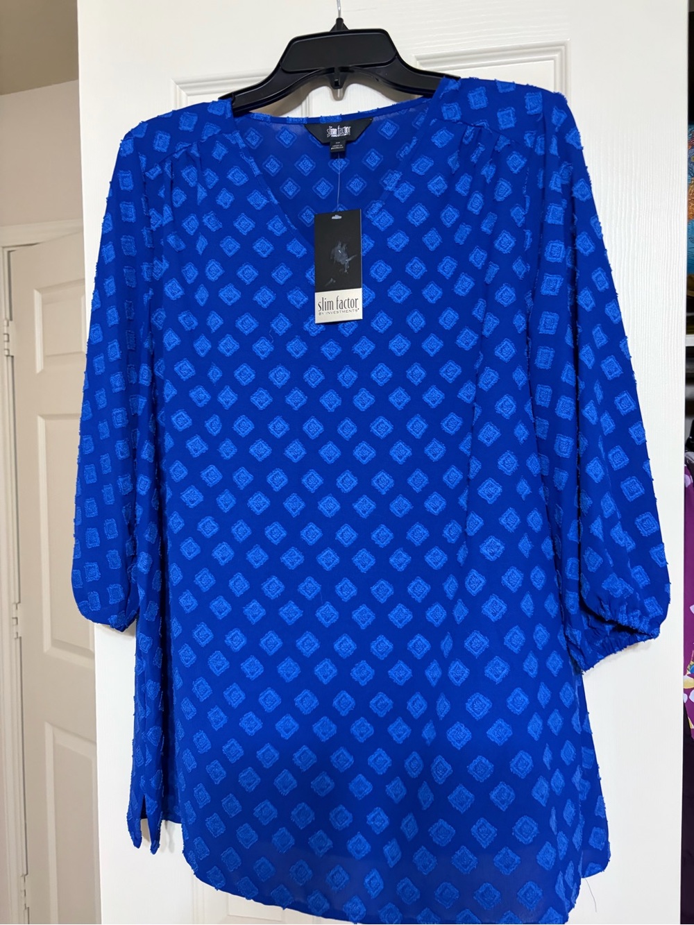 Investments Royal Blue Geometric Tunic